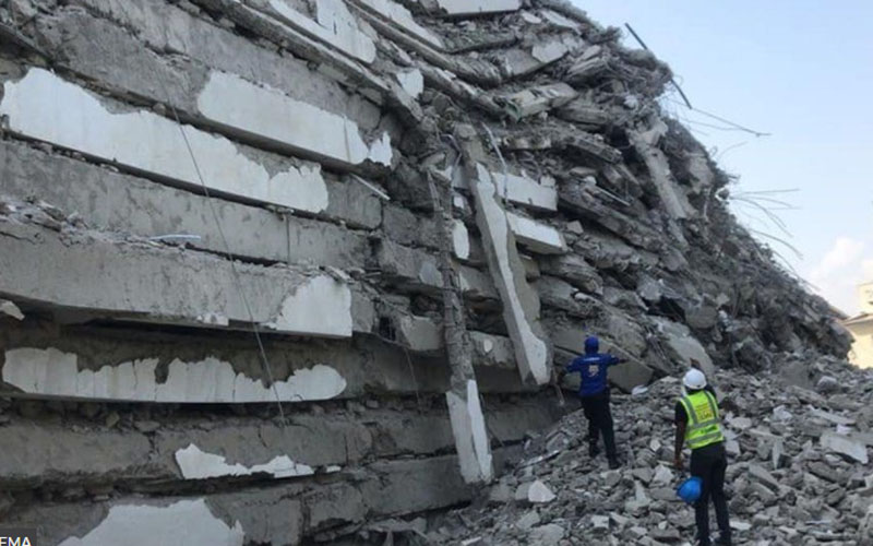 Bangunan Tinggi Roboh di Nigeria, 5 Tewas, Ratusan Terperangkap
