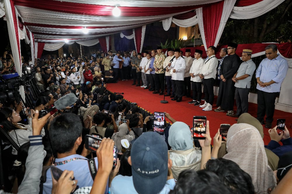 Prabowo Subianto Sampaikan Pidato Kemenangan Di Kertanegara